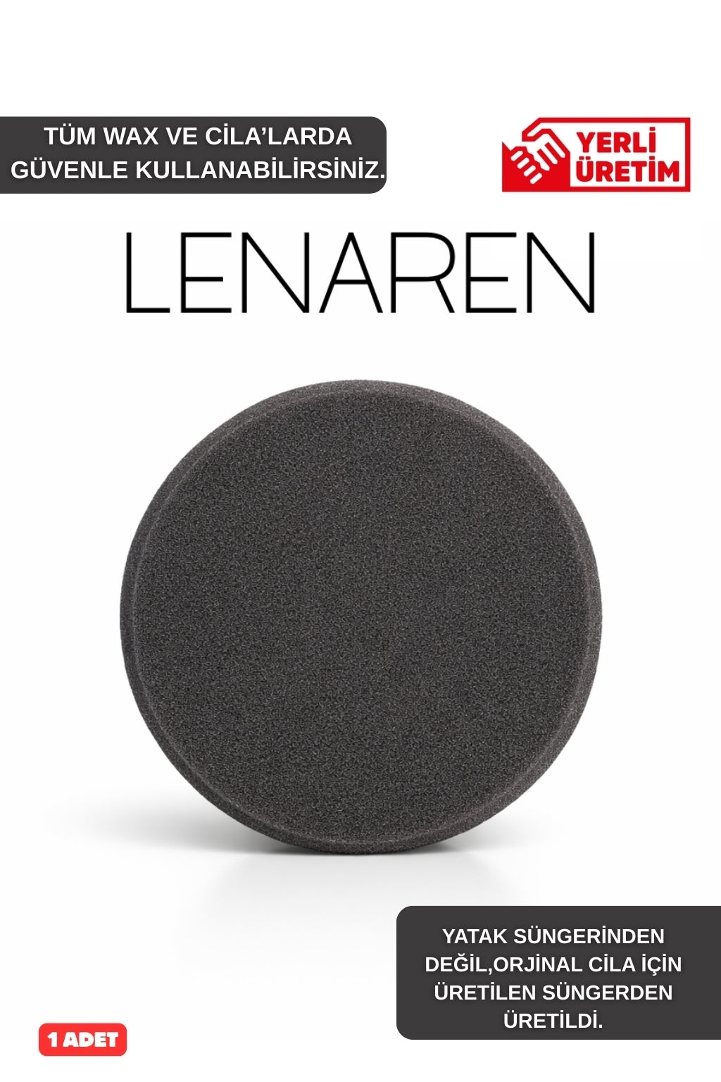 LENAREN 2'Li Set Wax Cila Süngeri 115x25 mm – Wax Uygulama Pedi