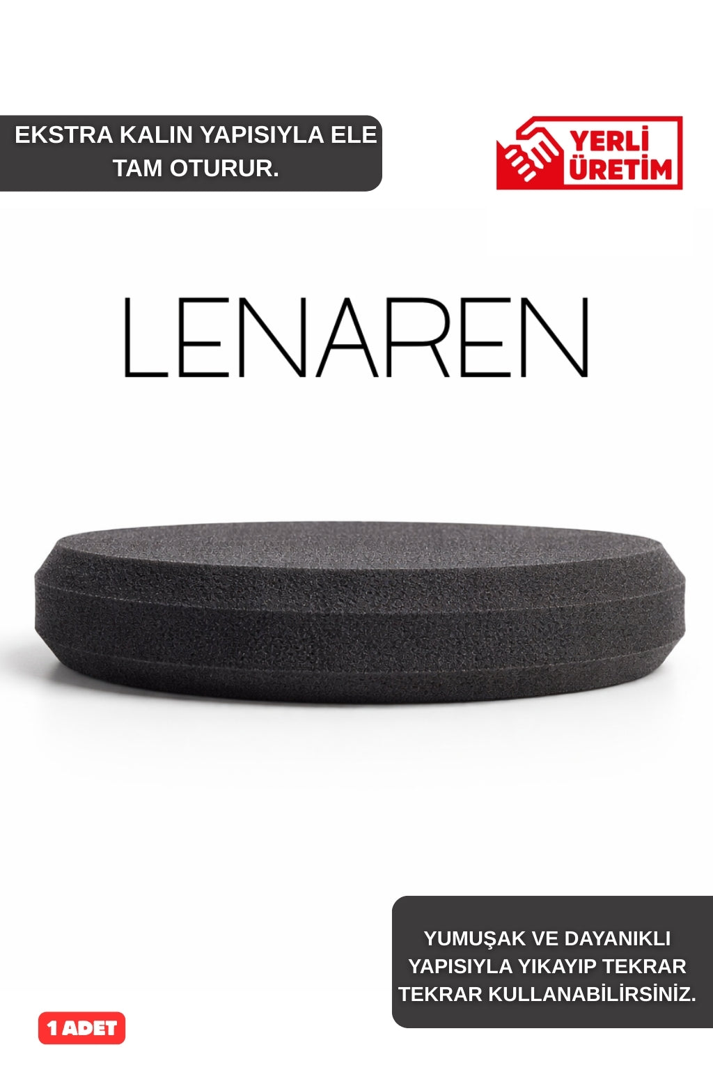 LENAREN 2'Li Set Wax Cila Süngeri 115x25 mm – Wax Uygulama Pedi