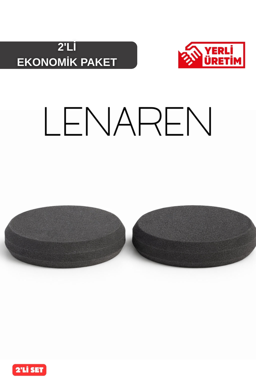 LENAREN 2'Li Set Wax Cila Süngeri 115x25 mm – Wax Uygulama Pedi