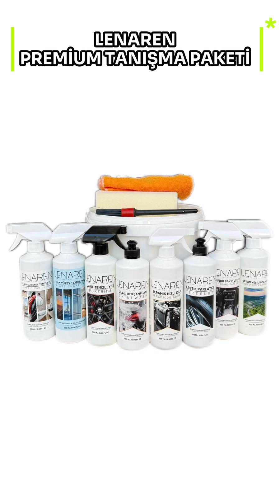 Lenaren PREMİUM TANIŞMA OTO BAKIM SETİ - KOVALI SET