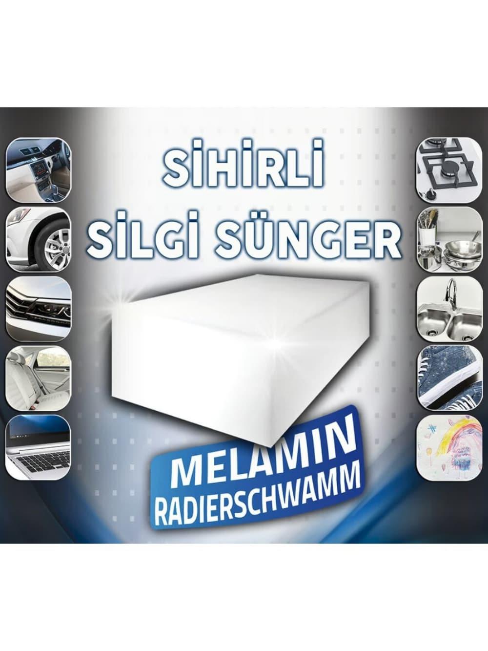 Suff Sihirli Silgi Sünger (Melamin Temizleyici) | Deterjansız Leke Çıkarıcı | 1 Adet