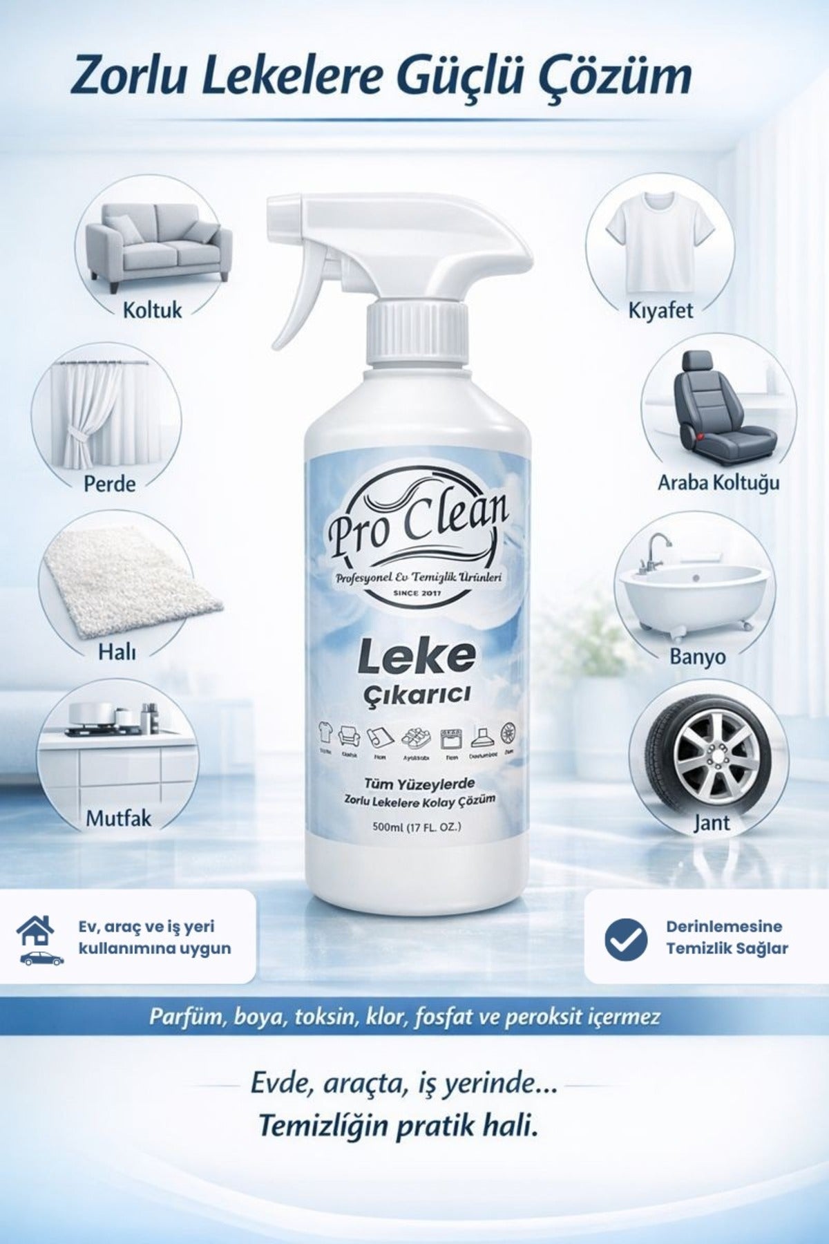 ProClean Tava Arkası Yanmış Yağ Temizleyici - Leke Çıkarıcı Çok Amaçlı Temizleyici 500 ML